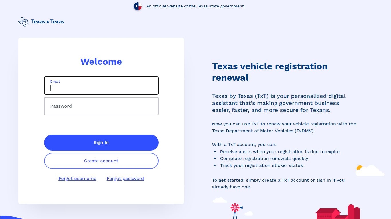 Texas vehicle registration renewal - TxT